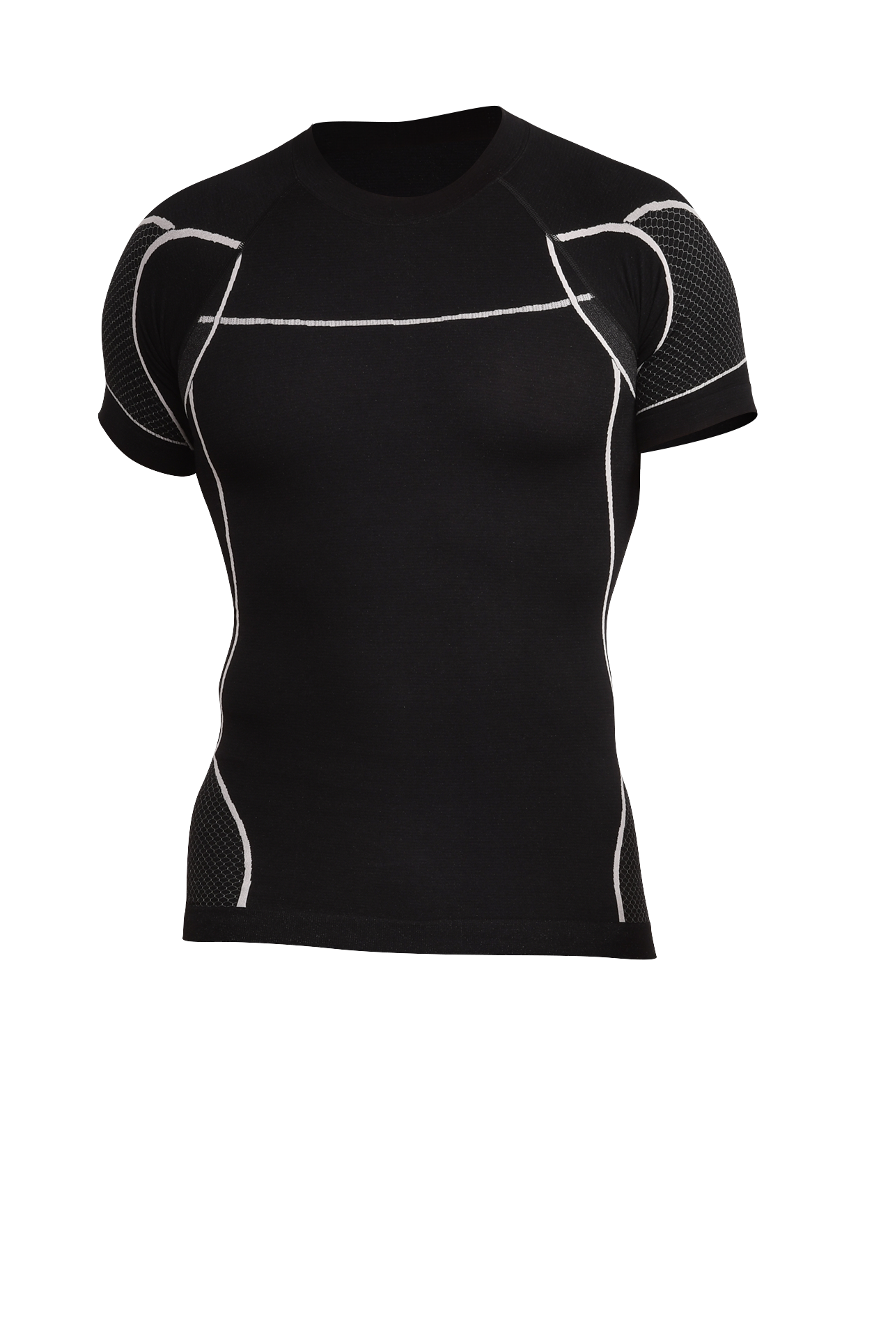T-shirt de compression homme noir FLEXUP SKINUP SPORT