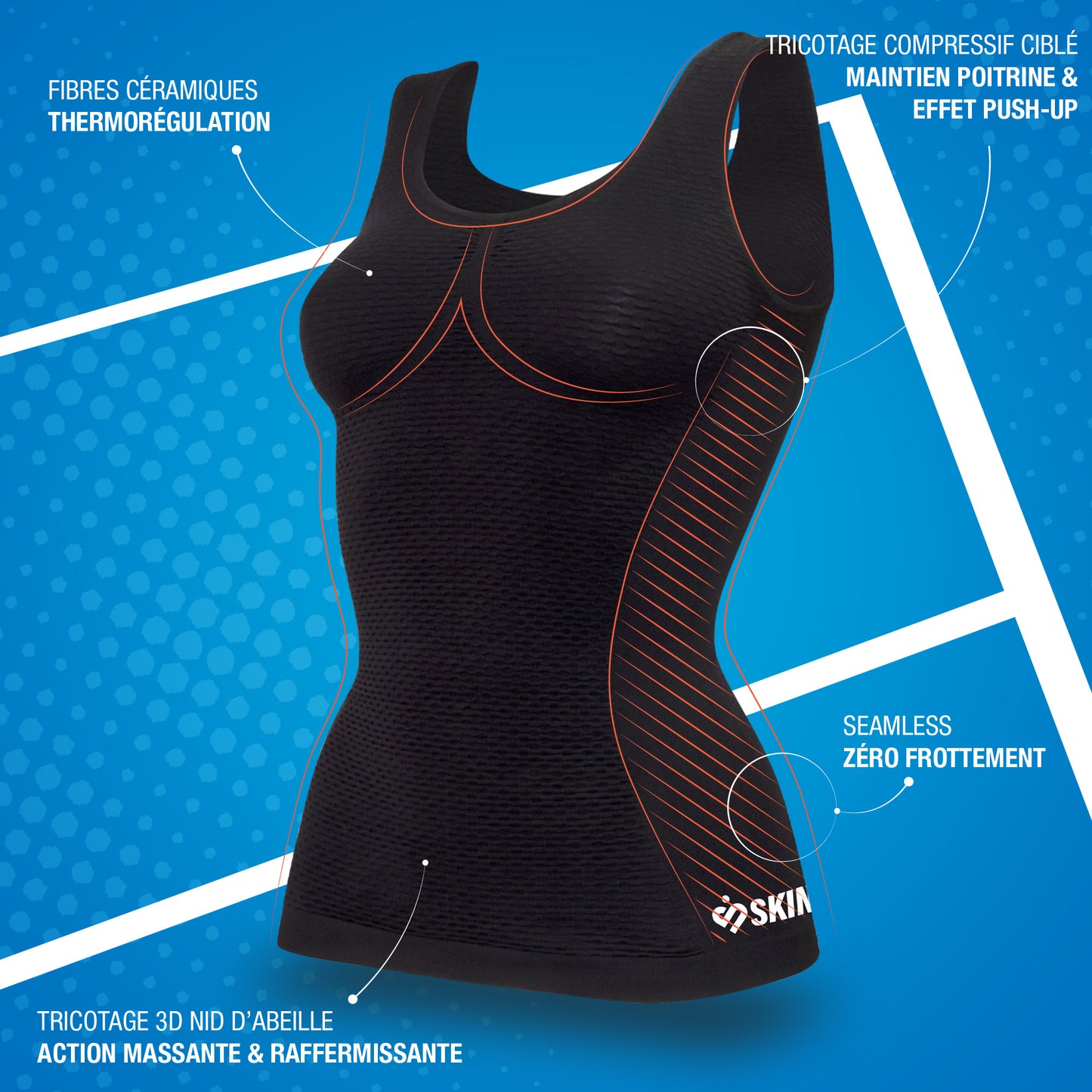 Débardeur compression SPORT femme SKINUP SPORT