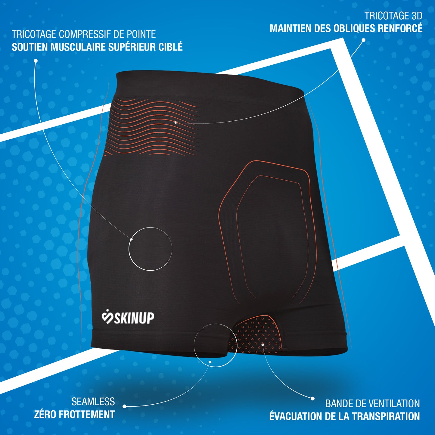 Boxer de compression homme FLEXUP SKINUP SPORT