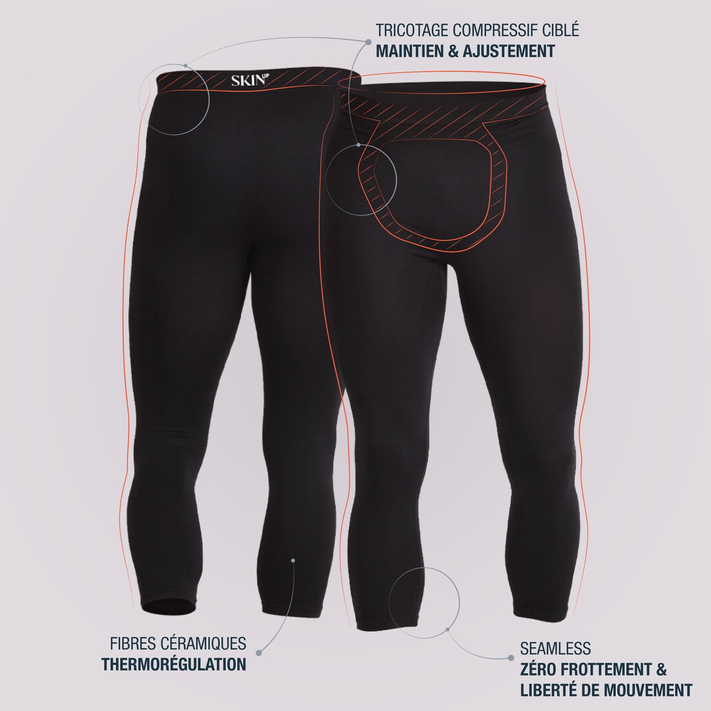 Leggings technique homme FLEXUP SKINUP SPORT