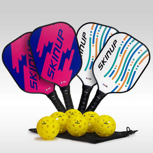 Kids+ Pickleball Kit 4 Paddles with 6 Balls
