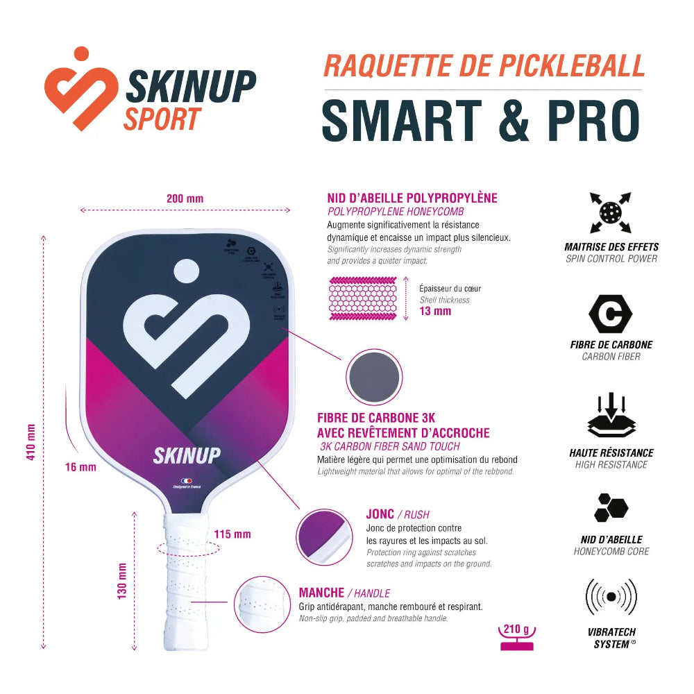 Fiche technique Smart & Pro rose – caractéristiques détaillées SKINUP SPORT