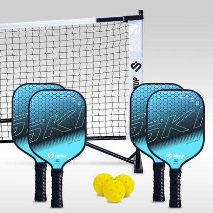 Kit 4 raquettes de pickleball Smart & Fun, 3 balles et un filet SKINUP SPORT