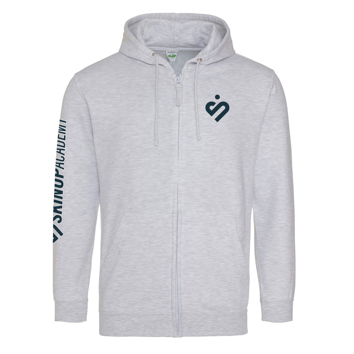 Sweat Zippé à Capuche Adulte - Blanc Chiné - SKINUP ACADEMY