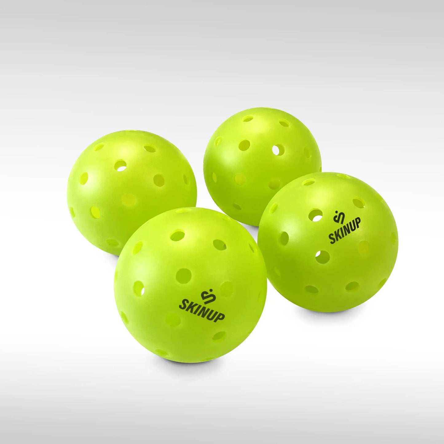 Lot 4 balles pickleball compétition vertes SKINUP SPORT