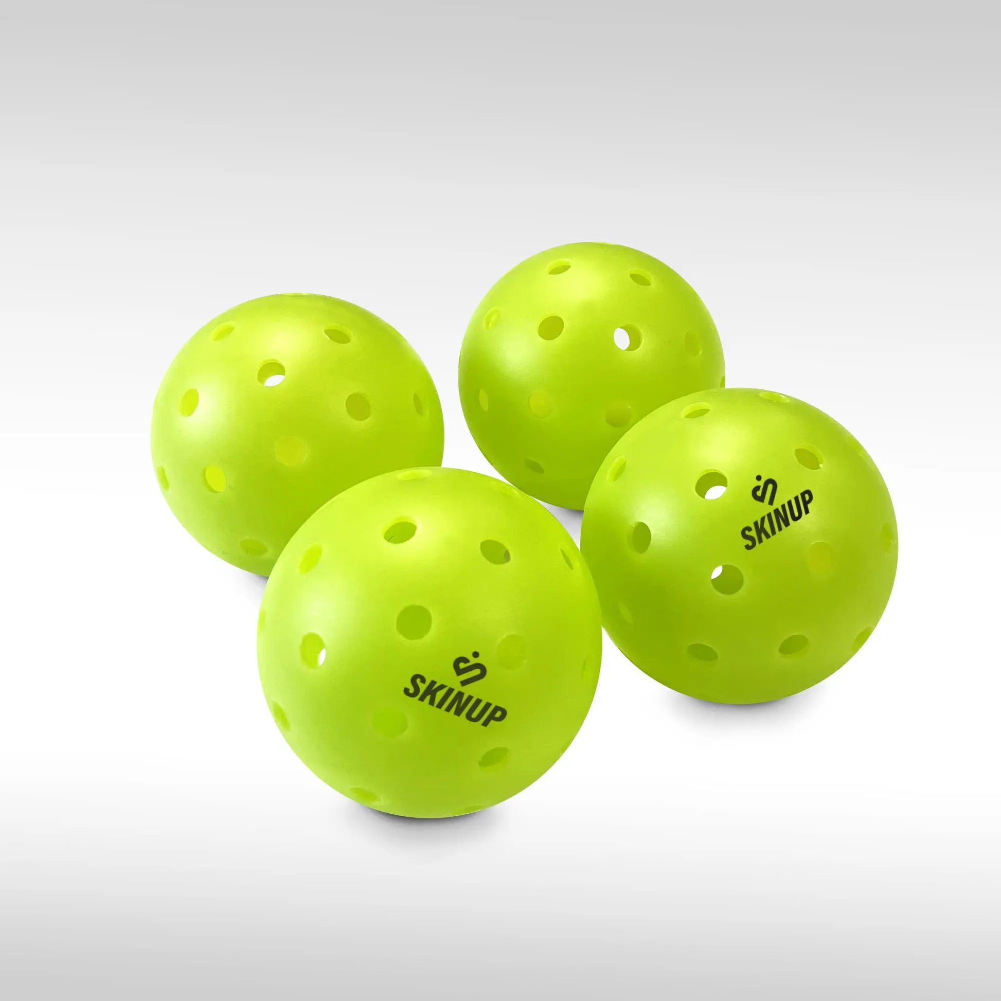 Lot 4 balles pickleball compétition vertes SKINUP SPORT