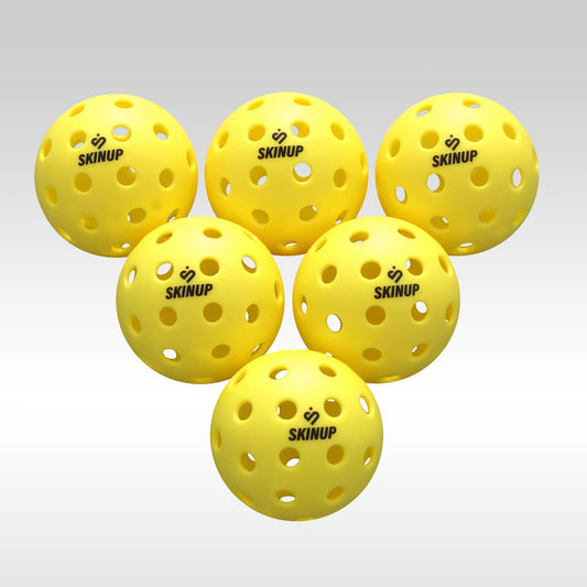 Lot 6 balles pickleball jaunes SKINUP SPORT
