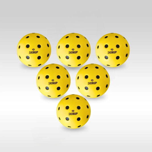 Lot de 6 Balles de Pickleball Silencieuses en PU COMPACT - SKINUP Sport