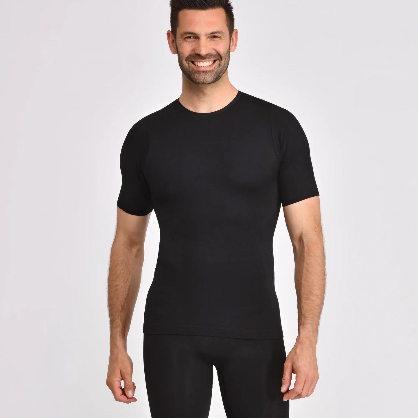 -Shirt de compression modérée pour homme teinte noire