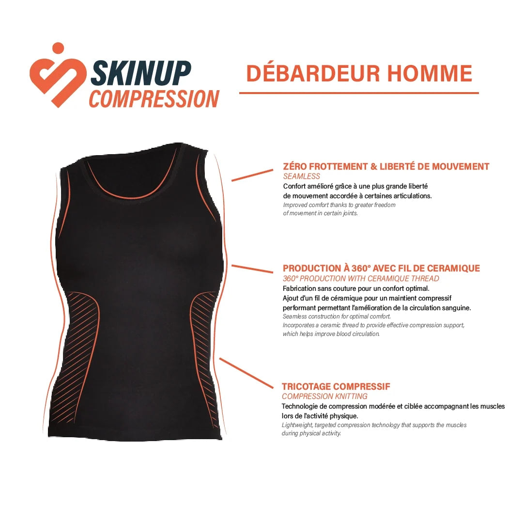 Débardeur homme compression modérée